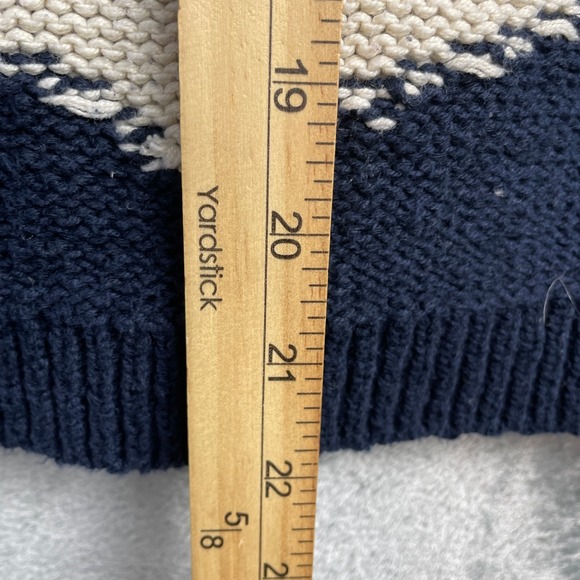 Anthropologie Anchors Away Cardigan Sweater Women XS Cable Knit Nautical Coastal - Picture 9 of 10